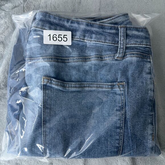 Sonoma High Rise Curvy Straight Jeans Womens Size 14R Denim Stretch Blue - Picture 12 of 12